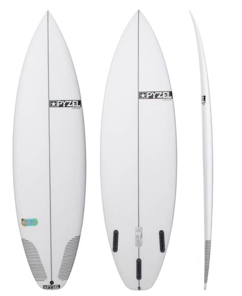 pyzel radius performance surfboard with futures 5 fin fins underground surf