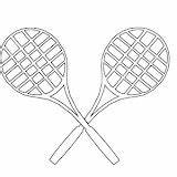 Coloring Racket Pages Badminton sketch template
