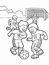 Soccer Kids Coloring Playing Play Football Pages Drawing Template School Group Yard Getdrawings Year Olds Popular sketch template