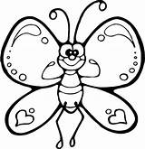 Butterfly Coloring Pages Cartoon Kids Butterflies Colouring Draw Insects Crafts Cute Nature Mariposa Drawing Outline Clipart Printable Clip Para Print sketch template