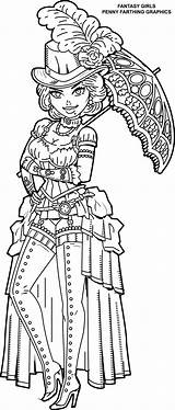 Coloring Pages Steampunk Adult Colouring Books Fairy Halloween Sheets Print Kids Printables Punk Steam Girls Book Visit Adults sketch template
