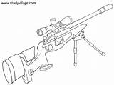 Coloring Pages Gun Military Sniper Rifle Drawing Weapon Printable Color Print Getdrawings 2264 sketch template