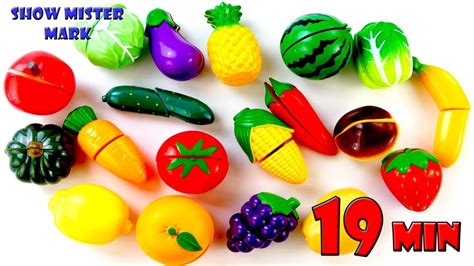 Learn Names Of Fruits And Vegetables With Toys Velcro Cutting Fruits