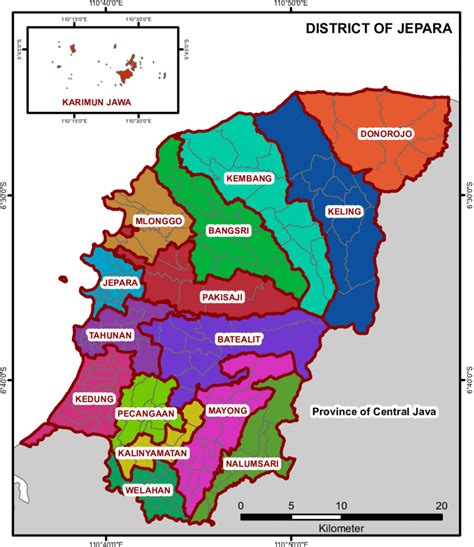 gambar  peta wilayah kabupaten jepara  scientific diagram