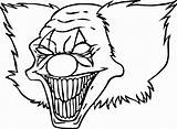 Clown Coloring Face Pages Scary Printable Getcolorings Print Color sketch template