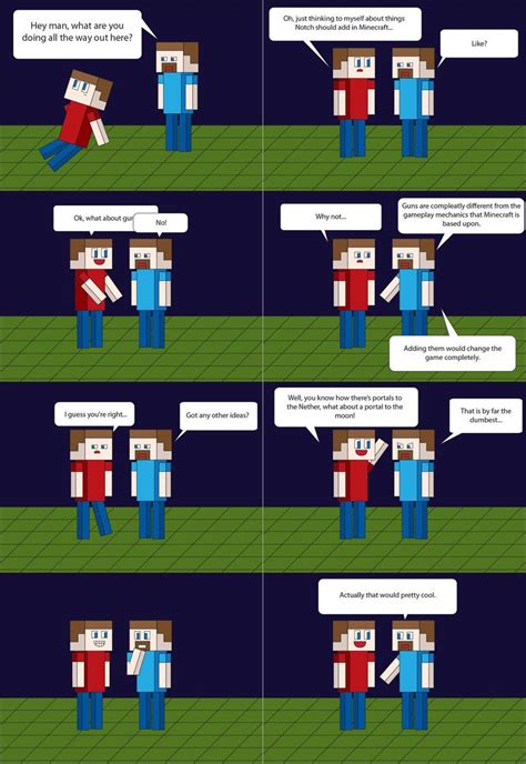 Funny Minecraft Cartoon Hahaha That Would Be Cool
