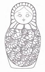 Dolls Doll Matryoshka Russian Coloring Pages Coloriage Kokeshi Mandala Colouring Nesting Adult Russe Matriochka Mandalas Coloriages Template Printable Patterns Poupée sketch template