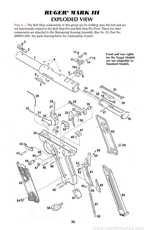 ruger mark iii instruction manual page