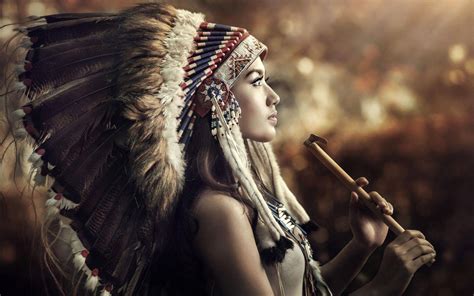 Native American Headdress Girls Wallpapers Wallpaper Cave Free Hot