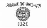 Oregon Flag Coloring State sketch template