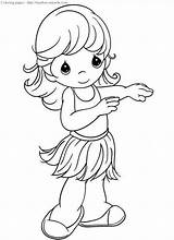 Coloring Girl Hula Precious Moments Pages Drawing Book Printable Miracle Timeless Para Visit Getdrawings Info Colorear sketch template