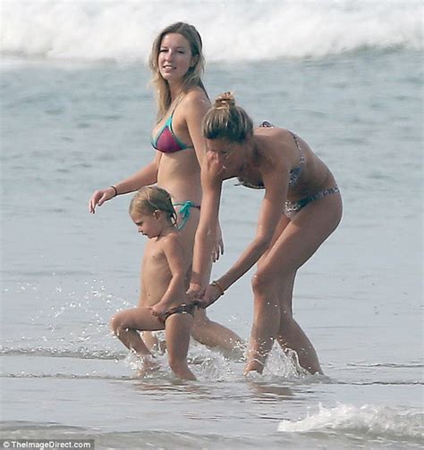 Gisele Bundchen In Bikini As She Splashes Around With Her