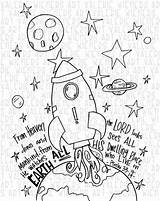 Pages Bible Vbs Scripture Doodle Galactic Starveyors Verses Theme Psalm Doodling Suspended sketch template