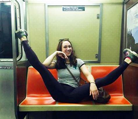 women spreading their legs at public places sharing on instagram posts