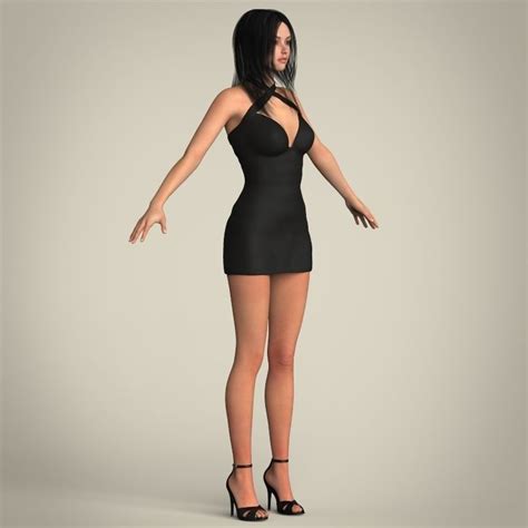 Realistic Sexy Teen Girl 3d Model Max Obj 3ds Fbx C4d Lwo Lw
