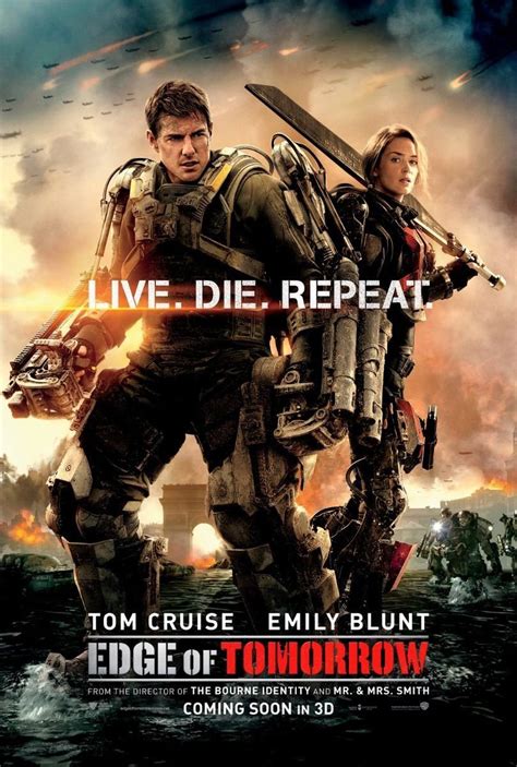 Edge Of Tomorrow Tom Cruise Emily Blunt Movie Wall Print Poster Decor 32x24