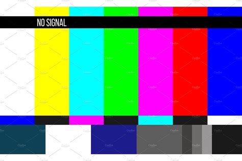 No Signal Tv Test Television Error Pre Designed Vector
