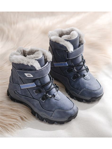 warm boys snow boots fur lined waterproof childrens winter boots fashion kids shoes winter