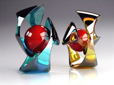 Modern Art Glass Sculpture Art Faxo