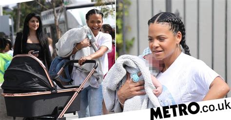 christina milian steps out with newborn son isaiah metro news