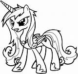 Pony Cadence Ponis Angry Cadance Princesse Poney Letscolorit Princesses sketch template