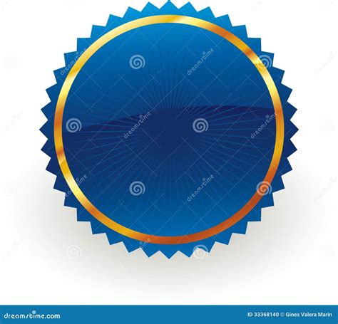 blue badge stock vector illustration  burst isolated