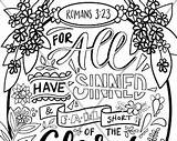 Romans 23 Coloring Sinned Verse Bible sketch template