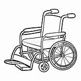 Wheelchair Coloring Book Preview Vector sketch template