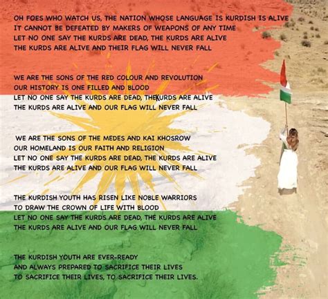 kurdish national anthem ey raqib meaning  enemy translated  english national anthem