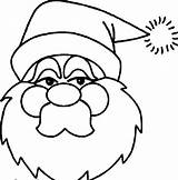 Moustache Coloring Santa Head Claus Covering Thick Mouth His Getdrawings Clipartbest Getcolorings sketch template