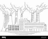 Skizze Fabrik Weiß Ecology Exterior sketch template
