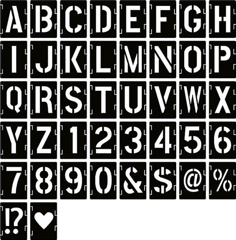 letter stencils symbol numbers craft stencils  pcs reusable