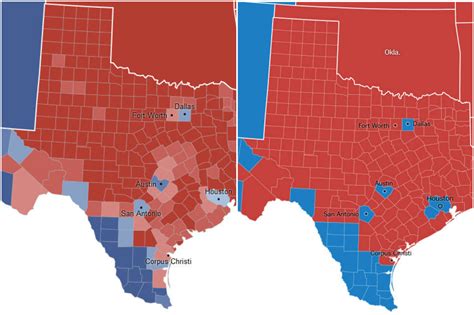 map comparison texas  election results   election results houston chronicle
