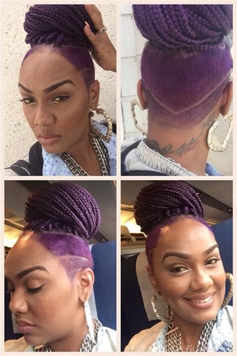 nice shaved sides braids with shaved sides box braids shaved sides