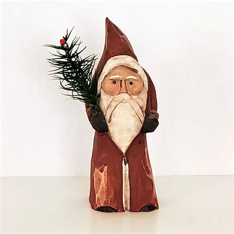 hand carved small belsnickel santa