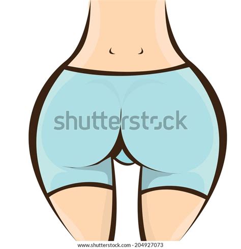 Sexy Woman Ass Vector Illustration Stock Vector Royalty Free 204927073