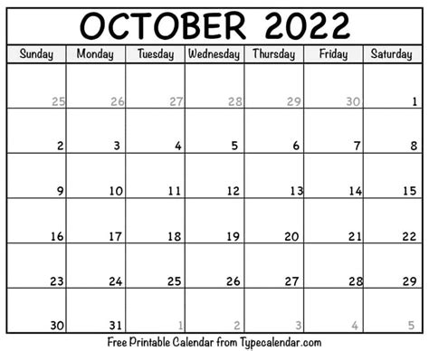 printable october  calendar templates  holidays