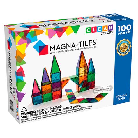 magna tiles clear colours  piece set jr toy company