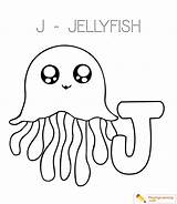 Jellyfish Alphabet Playinglearning sketch template