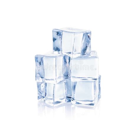 crystal clear ice cubes isolated stock photo image  chill square