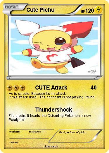 pokémon cute pichu 13 13 cute attack my pokemon card