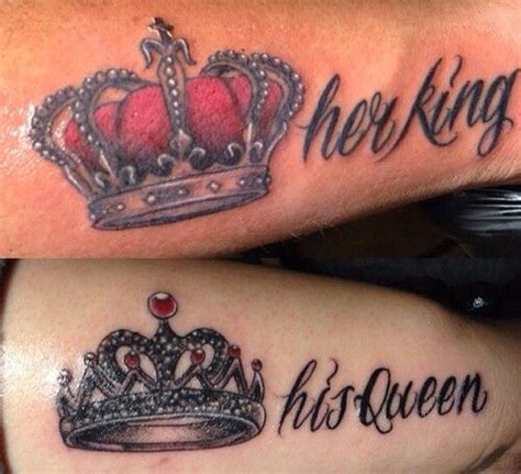 His Andand Hers With Images Him And Her Tattoos Queen Tattoo Tattoos