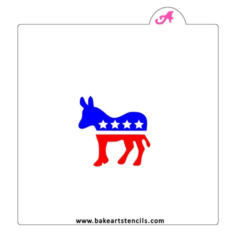 democratic donkey stencil set political cookie stencil bakeartstencils