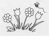 Flowers Drawing Kids Coloring Outline Flower Simple Spring Things Colouring Pages Clipart Color Clip Easy Print Poinsettia Drawings Draw Stencils sketch template