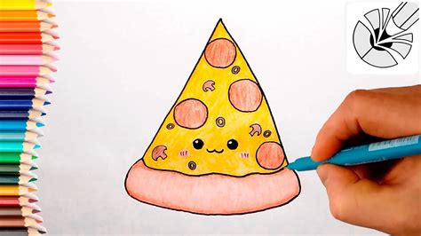 how to draw a cute pizza step by step cute and easy