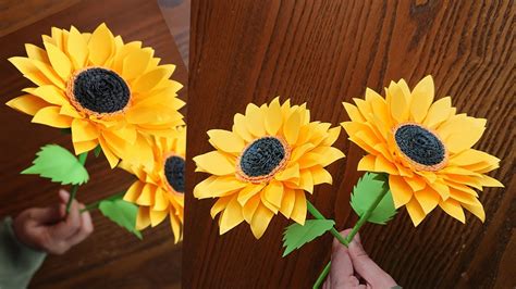 easy    beautiful paper sunflower paper craft paper flower