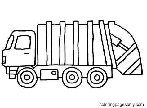 garbage truck coloring page   printable templates