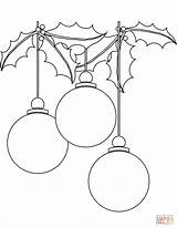 Christmas Ball Coloring Ornaments Pages Printable Drawing Ornament Balls Kids Sphere Color Decorations Drawings Decor Disco Decoration sketch template