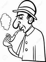 Detective Colorare Pipe Pipa Detetive Fuma Fumando Fumador Cachimbo 1300px 71kb Malos Drawings sketch template