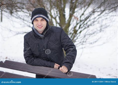 man   winter stock photo image  happiness clothing